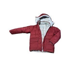 Vintage LL Bean Down Parka Womens Large Puffer Jacket Rust Burnt Orange